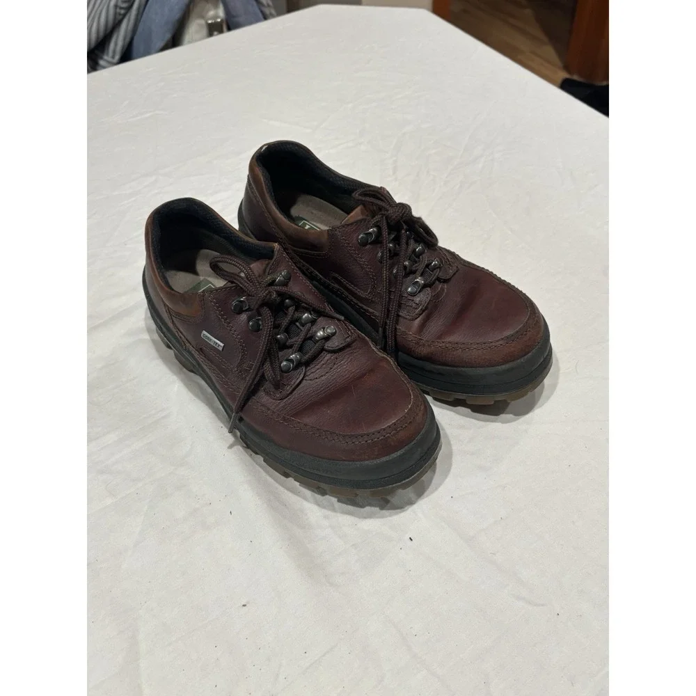 Vintage LL Bean Brown Leather Walking Gore-Tex Oxford Hiking Made In USA Men 7.5